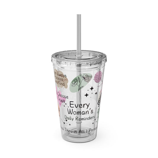 16 oz Every Woman's Daily Reminders Sunsplash Sipper: Refresh on the Go