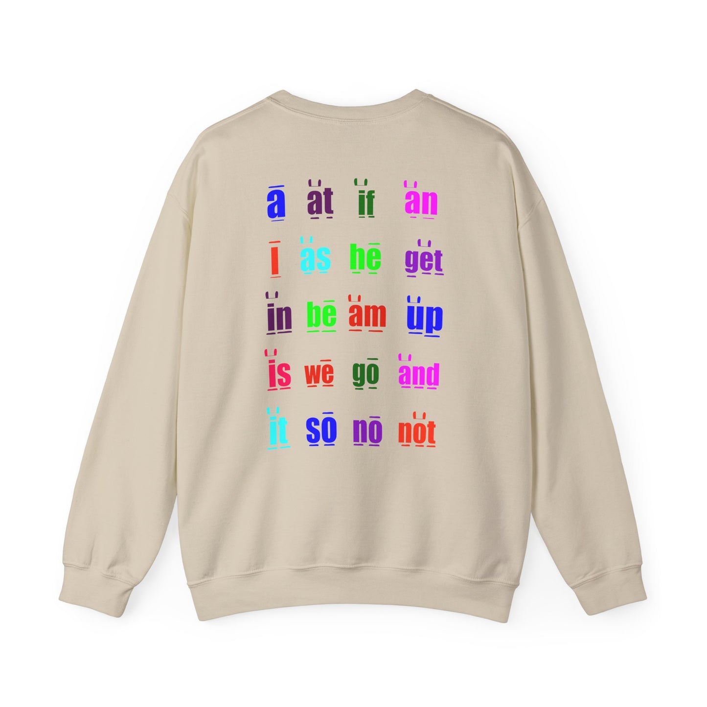 Sight Words Tan Sweatshirt