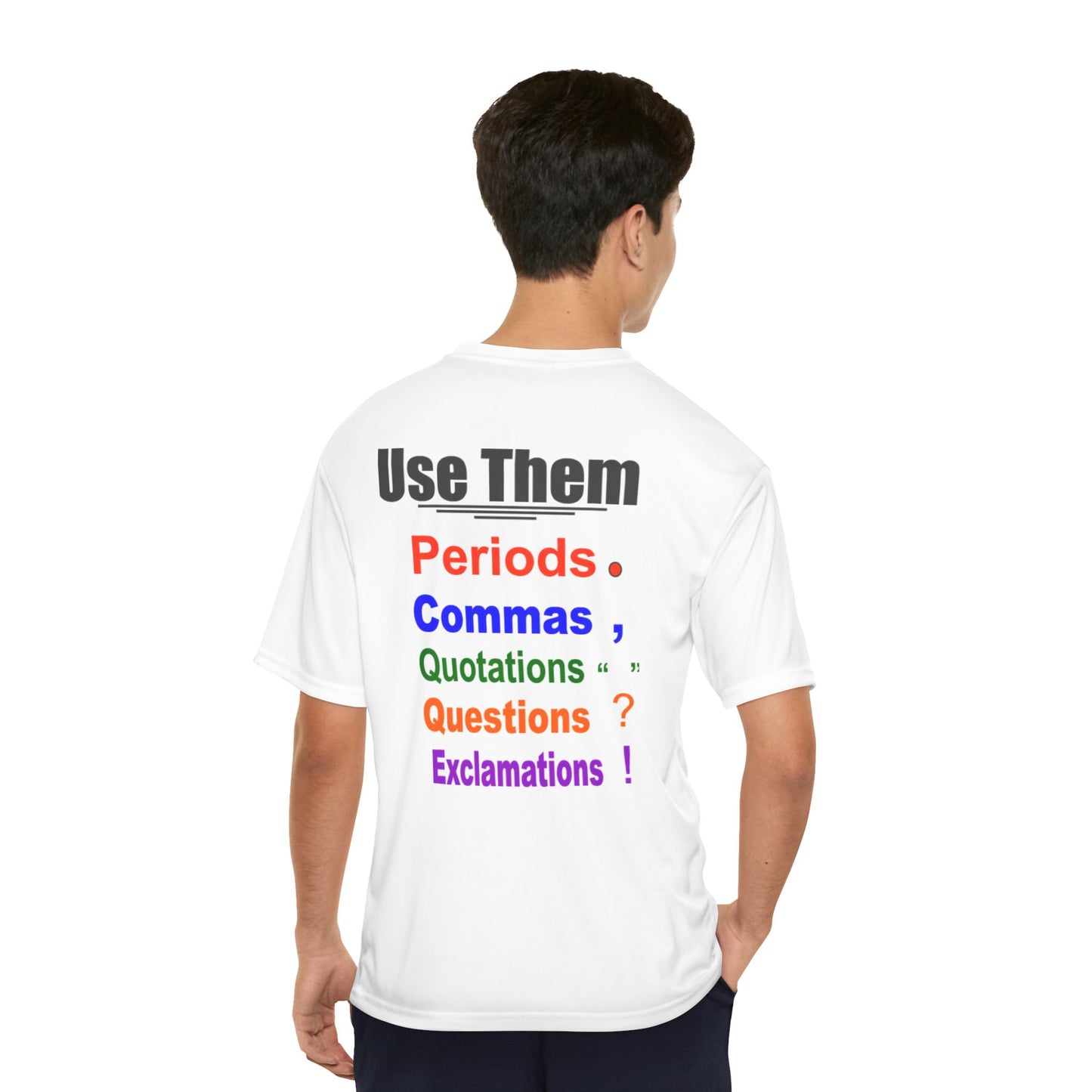 Use Them Punctuations colorful Performance Tee