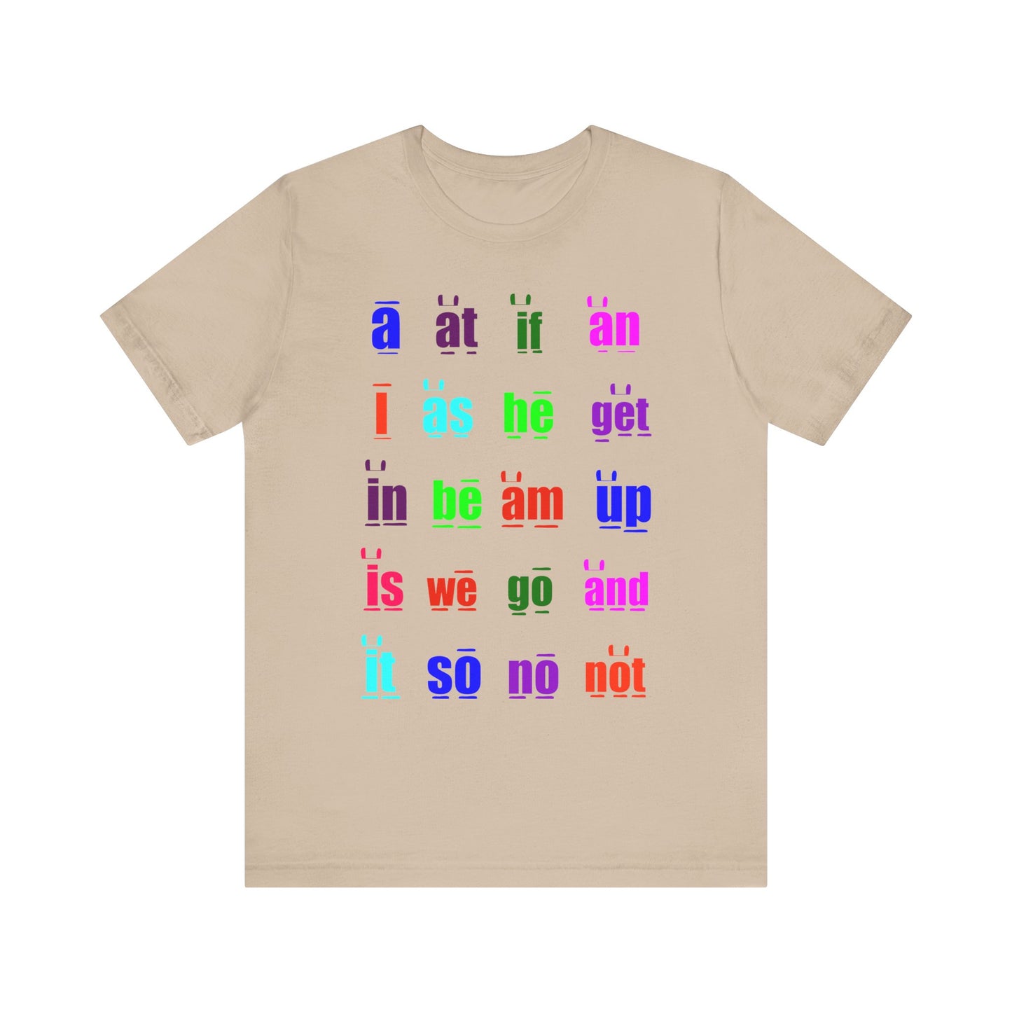 Tan Sight words tee