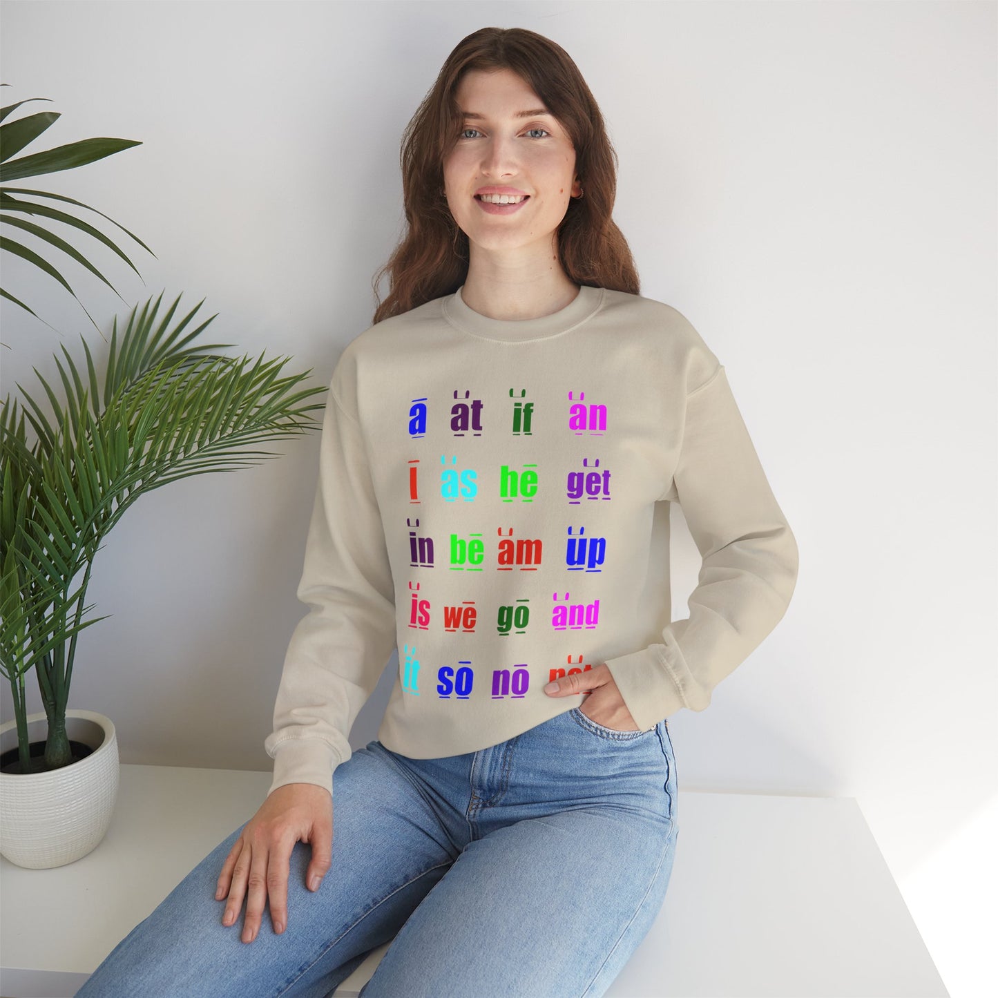 Sight Words Tan Sweatshirt