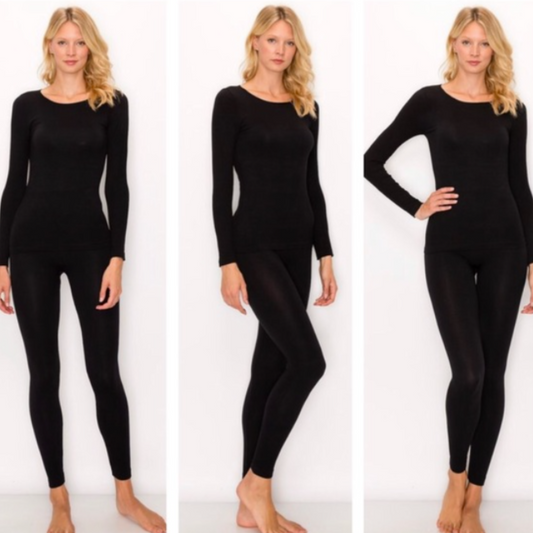 High Rise Softest Flexi Pitch Black Set