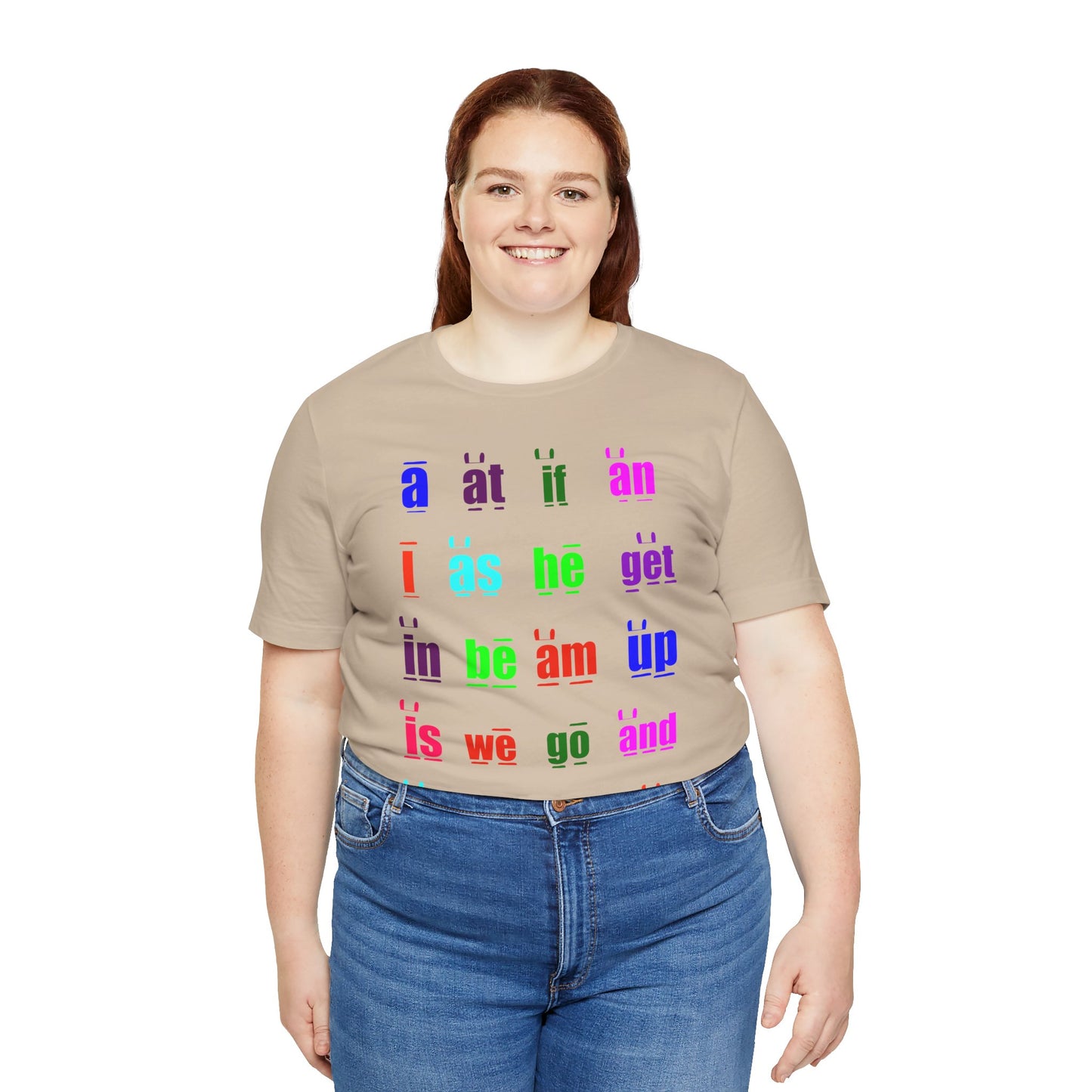 Tan Sight words tee