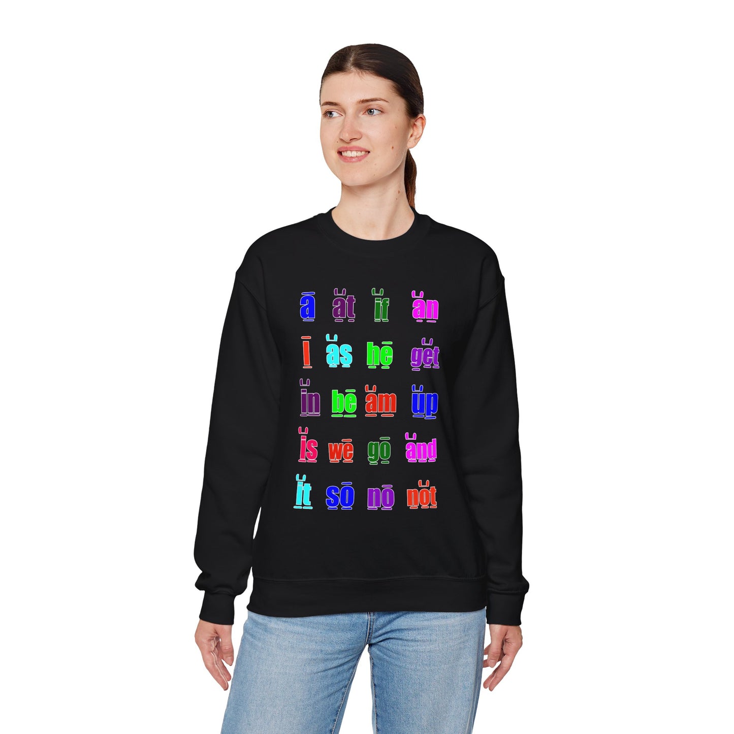 Sight Words Black Sweatshirt