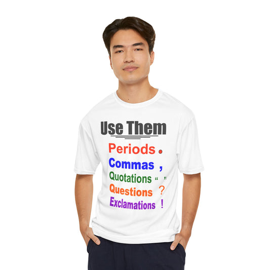 Use Them Punctuations colorful Performance Tee