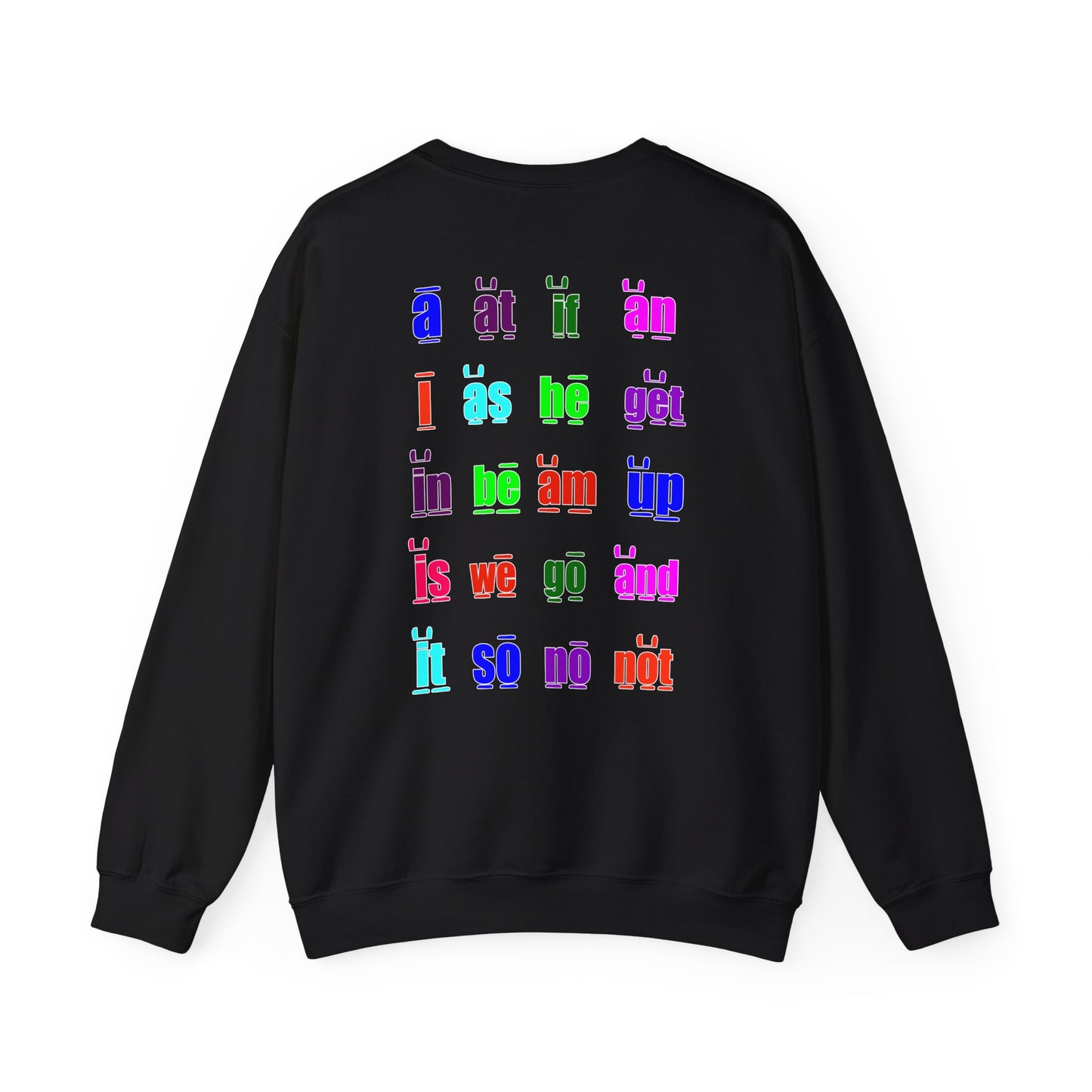 Sight Words Black Sweatshirt