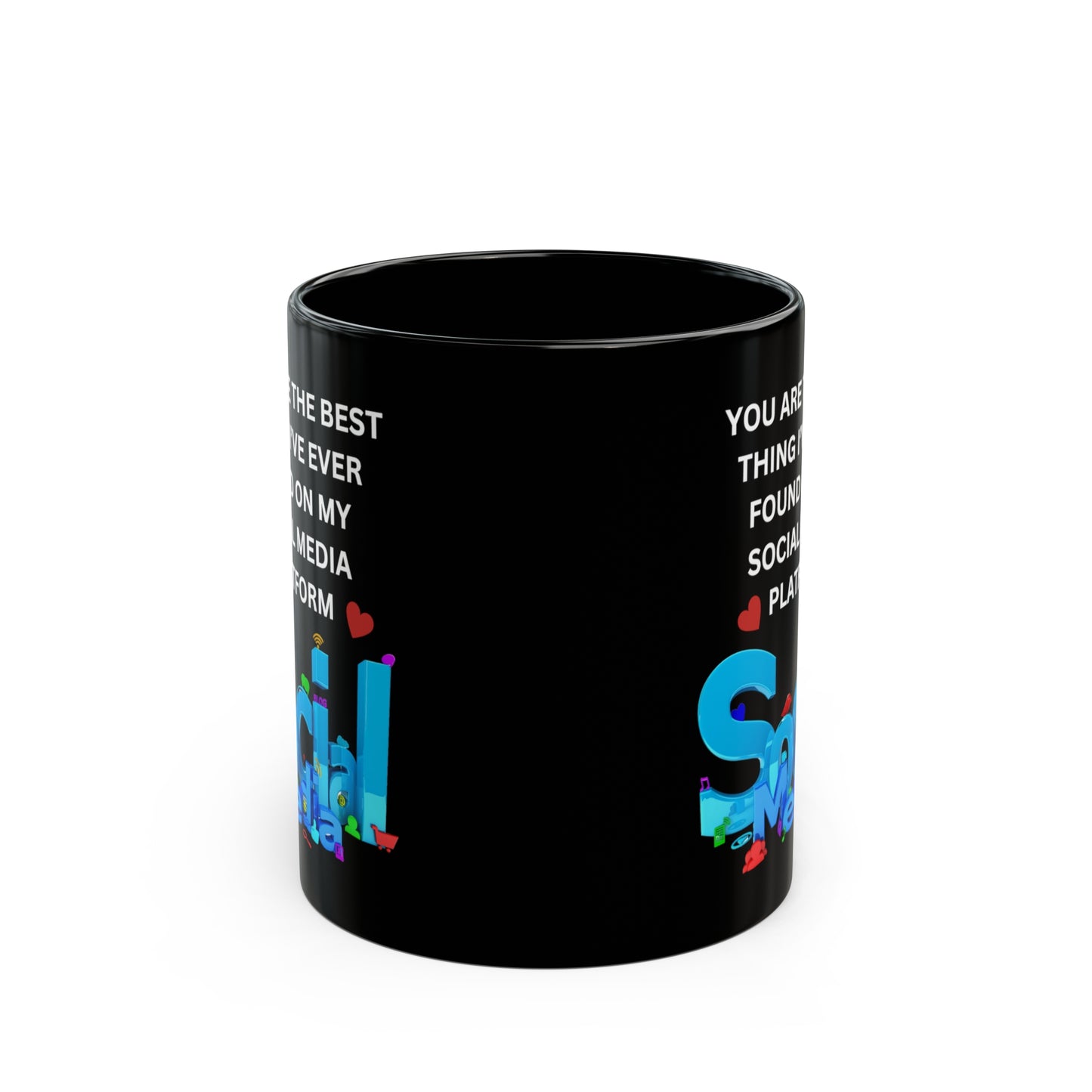 11oz Black "Digital Darling Mug: Celebrating Social Media Connections"