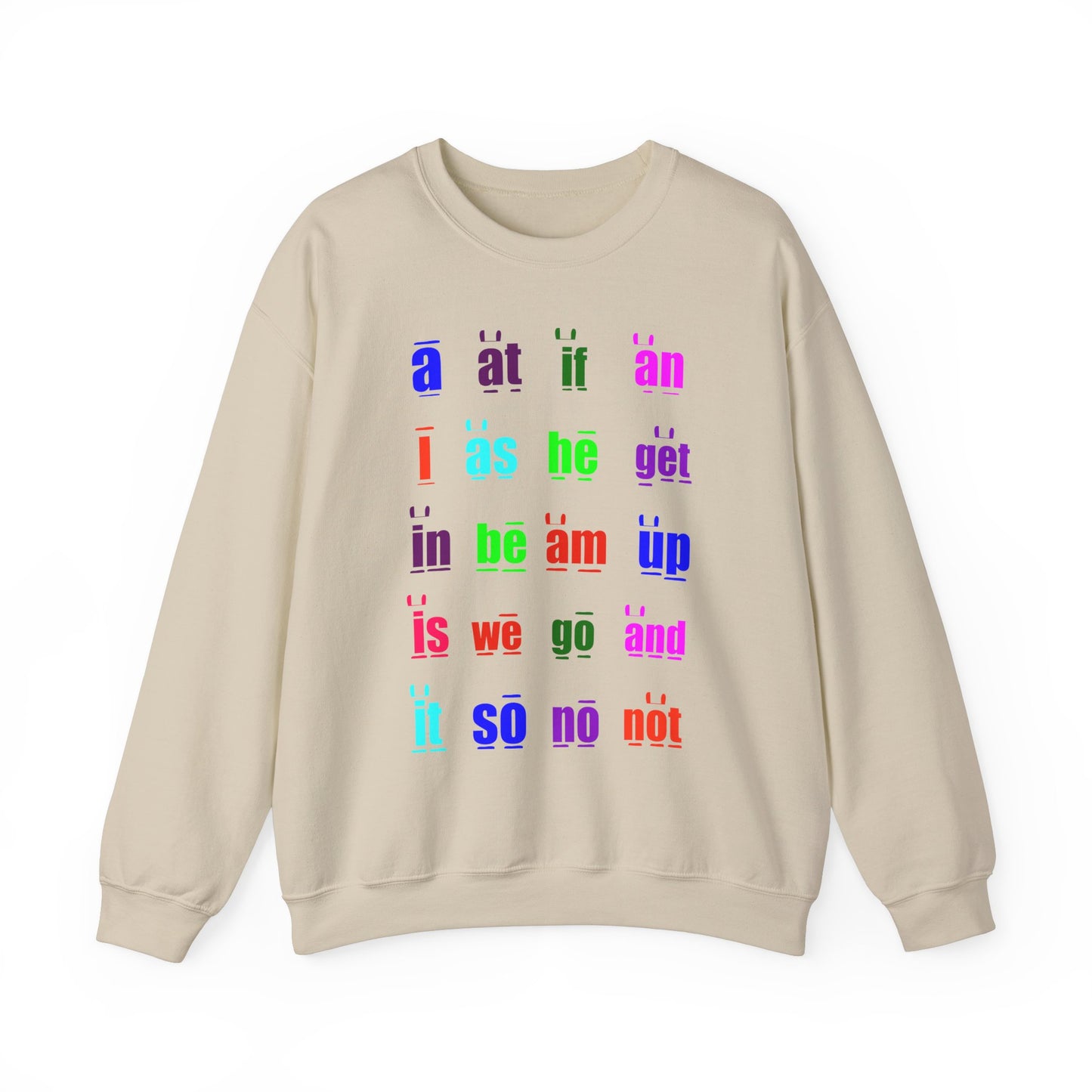 Sight Words Tan Sweatshirt