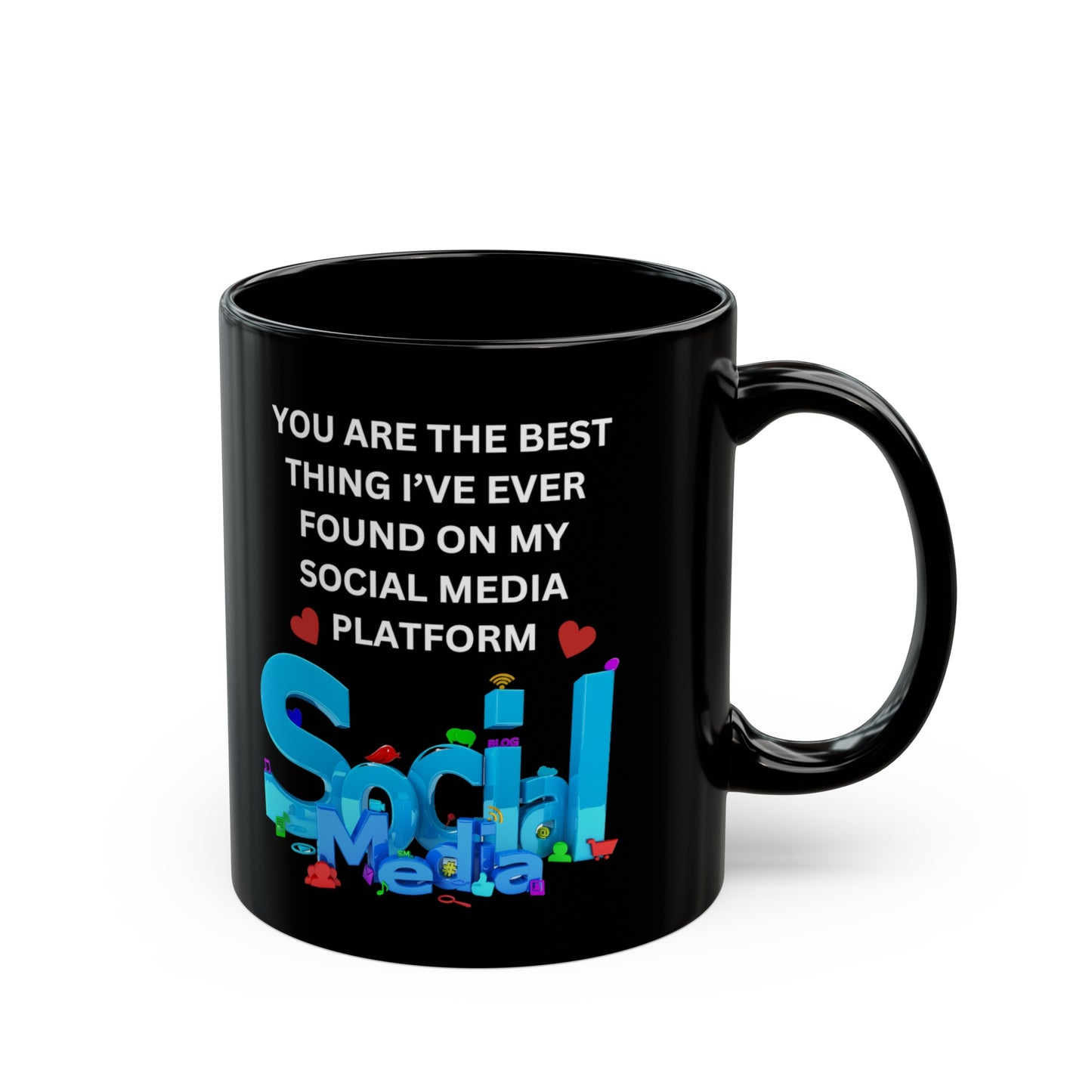 11oz Black "Digital Darling Mug: Celebrating Social Media Connections"