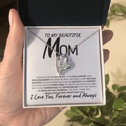 Mother's Embrace Heart Necklace | To My Mom