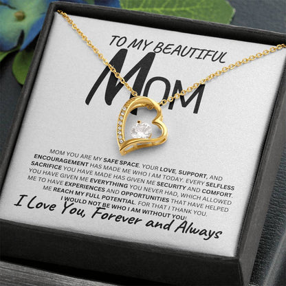 Mother's Embrace Heart Necklace | To My Mom