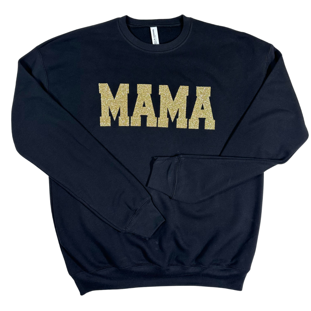 Mama's Cozy Sparkle| Suede| Sweatshirt| To Mama