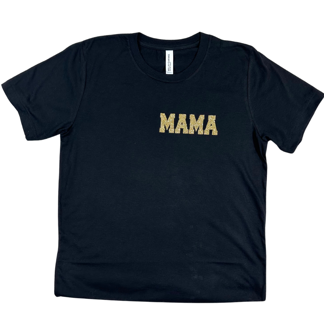 Glitter Embrace Suede Mama Tee